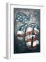 Americana - 76 Stars and Stripes-Lantern Press-Framed Art Print