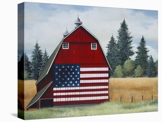 Americana Barn-Debbi Wetzel-Stretched Canvas