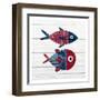 Americana Fish 1-Ann Bailey-Framed Art Print