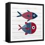 Americana Fish 1-Ann Bailey-Framed Stretched Canvas