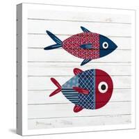 Americana Fish 1-Ann Bailey-Stretched Canvas