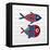 Americana Fish 1-Ann Bailey-Framed Stretched Canvas