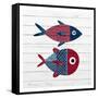 Americana Fish 1-Ann Bailey-Framed Stretched Canvas