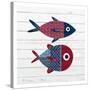 Americana Fish 1-Ann Bailey-Stretched Canvas