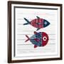 Americana Fish 1-Ann Bailey-Framed Premium Giclee Print