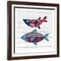 Americana Fish 2-Ann Bailey-Framed Art Print