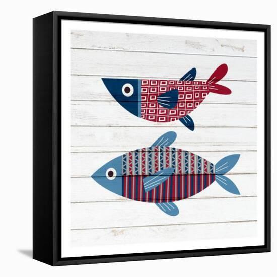 Americana Fish 2-Ann Bailey-Framed Stretched Canvas