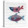 Americana Fish 2-Ann Bailey-Stretched Canvas