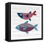 Americana Fish 2-Ann Bailey-Framed Stretched Canvas