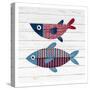 Americana Fish 2-Ann Bailey-Stretched Canvas