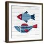 Americana Fish 4-Ann Bailey-Framed Premium Giclee Print