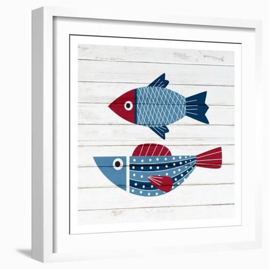 Americana Fish 4-Ann Bailey-Framed Art Print