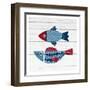 Americana Fish 4-Ann Bailey-Framed Art Print
