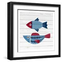 Americana Fish 4-Ann Bailey-Framed Art Print