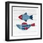 Americana Fish 4-Ann Bailey-Framed Art Print