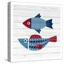 Americana Fish 4-Ann Bailey-Stretched Canvas