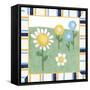 Americana Garden III With Border-Beth Grove-Framed Stretched Canvas