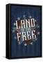 Americana - Land of the Free Star-Lantern Press-Framed Stretched Canvas