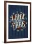 Americana - Land of the Free Star-Lantern Press-Framed Art Print