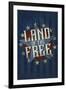 Americana - Land of the Free Star-Lantern Press-Framed Art Print