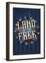 Americana - Land of the Free Star-Lantern Press-Framed Art Print