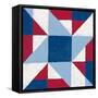 Americana Patchwork Tile I-Vanna Lam-Framed Stretched Canvas