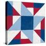 Americana Patchwork Tile I-Vanna Lam-Stretched Canvas