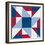 Americana Patchwork Tile I-Vanna Lam-Framed Art Print