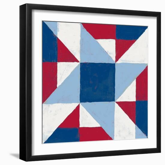 Americana Patchwork Tile I-Vanna Lam-Framed Art Print