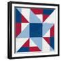 Americana Patchwork Tile I-Vanna Lam-Framed Art Print