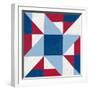 Americana Patchwork Tile I-Vanna Lam-Framed Art Print