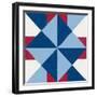 Americana Patchwork Tile IV-Vanna Lam-Framed Art Print
