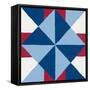 Americana Patchwork Tile IV-Vanna Lam-Framed Stretched Canvas
