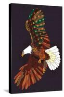 Americana - Soaring Eagle-Lantern Press-Stretched Canvas