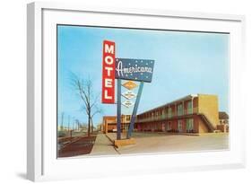 Americana Vintage Motel-null-Framed Art Print