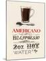 Americano Plain Background-Marco Fabiano-Mounted Art Print