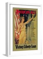 Americans All! Victory Liberty Loan-Howard Chandler Christy-Framed Art Print