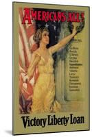 Americans All! Victory Liberty Loan-Howard Chandler Christy-Mounted Art Print