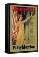 Americans All! Victory Liberty Loan-Howard Chandler Christy-Framed Stretched Canvas