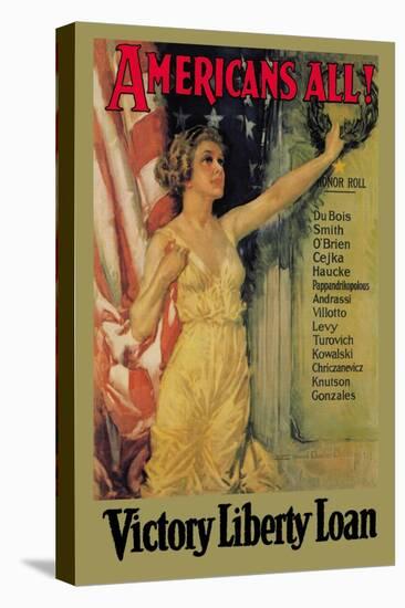 Americans All! Victory Liberty Loan-Howard Chandler Christy-Stretched Canvas