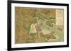 Americans and British Military Forces Map-null-Framed Premium Giclee Print