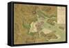 Americans and British Military Forces Map-null-Framed Stretched Canvas