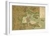 Americans and British Military Forces Map-null-Framed Art Print