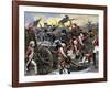 Americans Capturing a British Redoubt during the Battle of Yorktown, c.1781-null-Framed Giclee Print