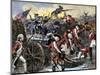 Americans Capturing a British Redoubt during the Battle of Yorktown, c.1781-null-Mounted Giclee Print