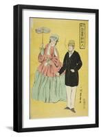 Americans Drawn from Life (Sho Utsushi Amerikajin), 1861-Utagawa Yoshikazu-Framed Giclee Print