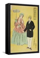 Americans Drawn from Life (Sho Utsushi Amerikajin), 1861-Utagawa Yoshikazu-Framed Stretched Canvas