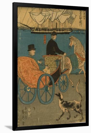 Americans Enjoying Sunday in Yokohama, 1861-Utagawa Sadahide-Framed Giclee Print