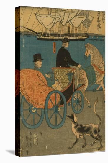 Americans Enjoying Sunday in Yokohama, 1861-Utagawa Sadahide-Stretched Canvas