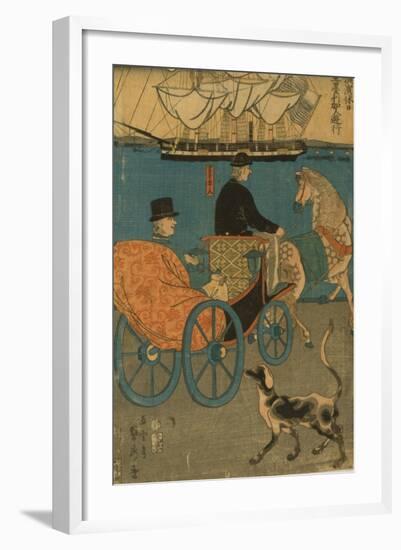 Americans Enjoying Sunday in Yokohama, 1861-Utagawa Sadahide-Framed Giclee Print